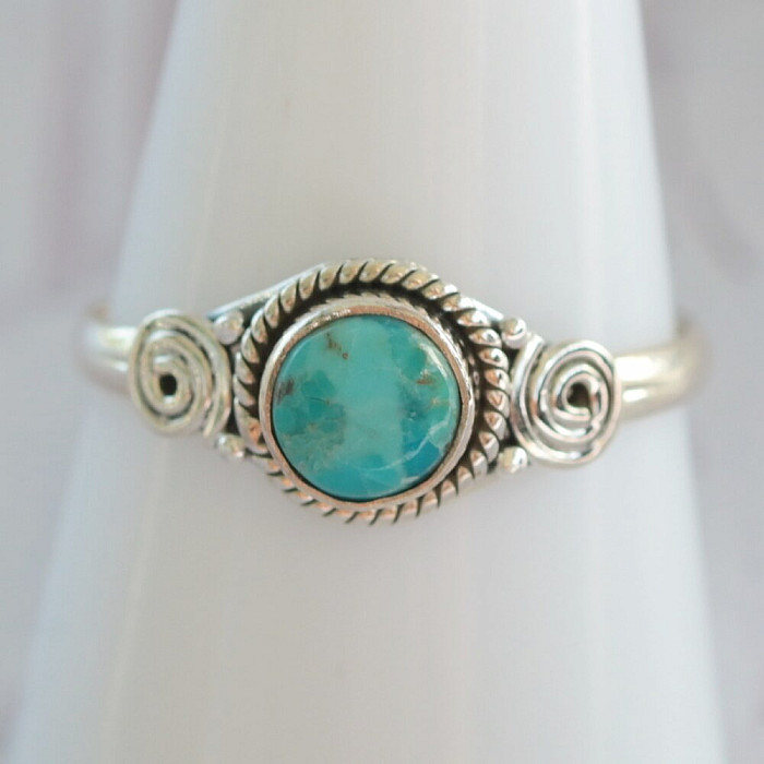 Tyrkys Mohave prsten stříbro Ag 925 46178 - 60 mm (US 9