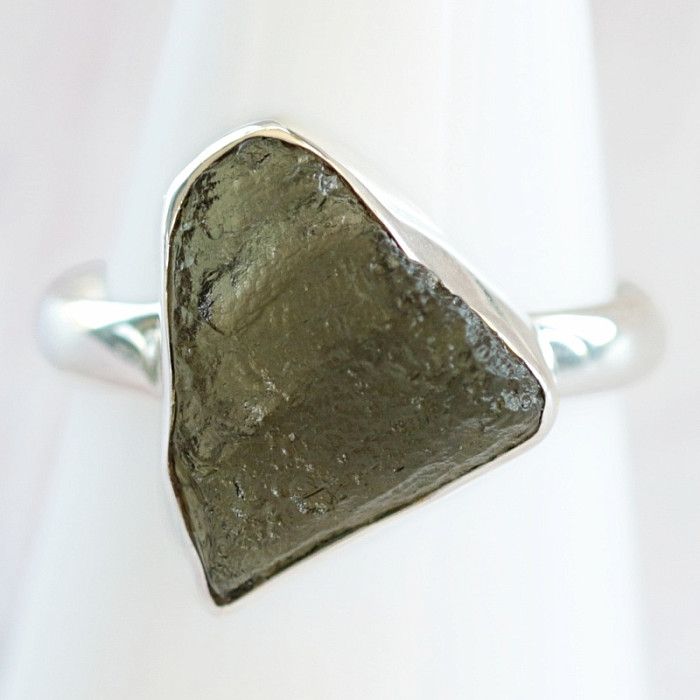 Vltavín prsten stříbro Ag 925 R467 - 59 mm (US 9)