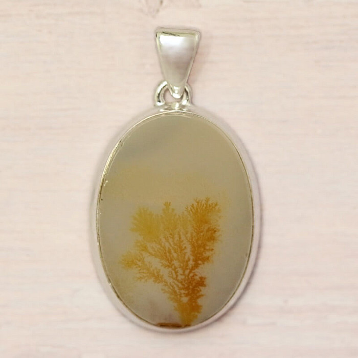 Achát dendritický přívěsek stříbro Ag 925 P3508 - 2