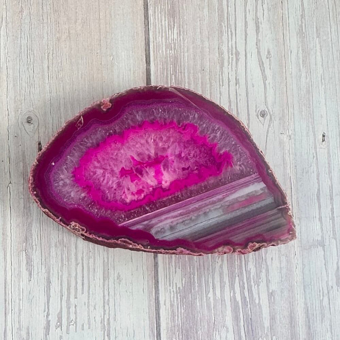 Achát leštěný plátek 8 - cca 12 x 7