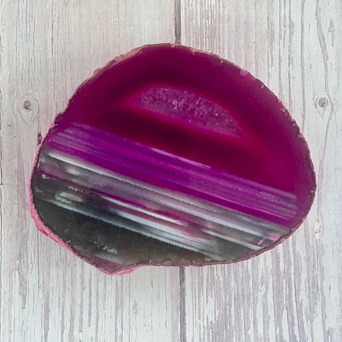 Achát leštěný plátek 9 - cca 11 x 6