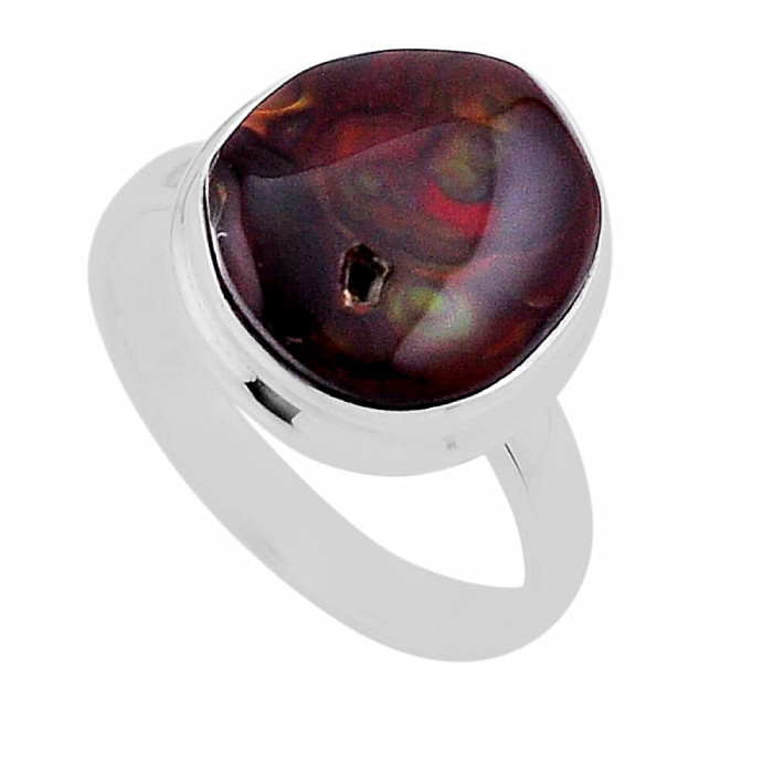 Achát mexický ohnivý prsten stříbro Ag 925 53727 - 59 mm (US 9)