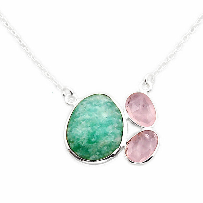 Amazonit náhrdelník stříbro Ag 925 N3825 - 43