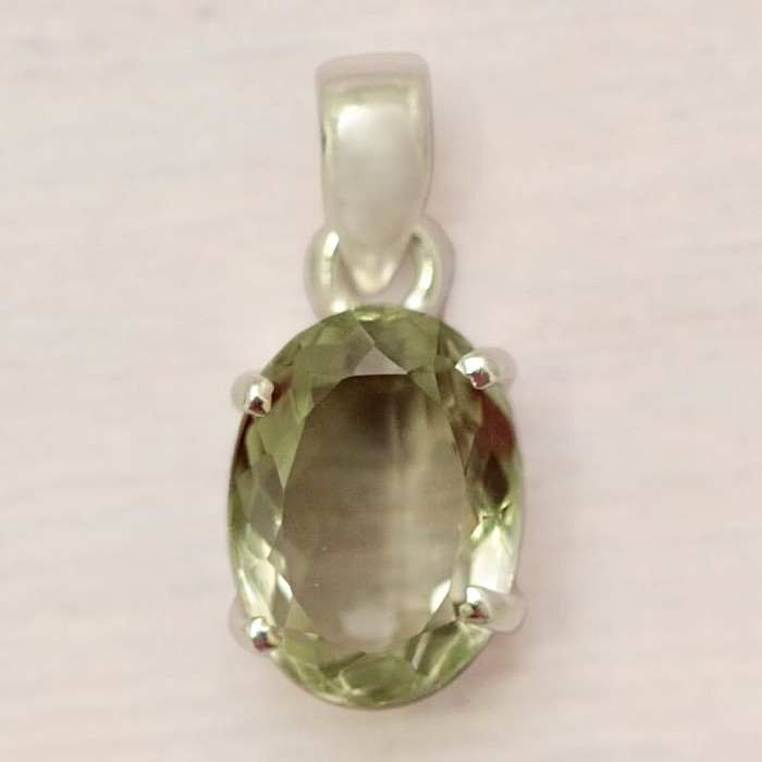 Ametyst zelený - prasiolit přívěsek stříbro Ag 925 42584 - 1