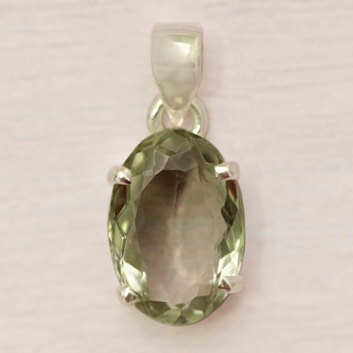 Ametyst zelený - prasiolit přívěsek stříbro Ag 925 42587 - 1