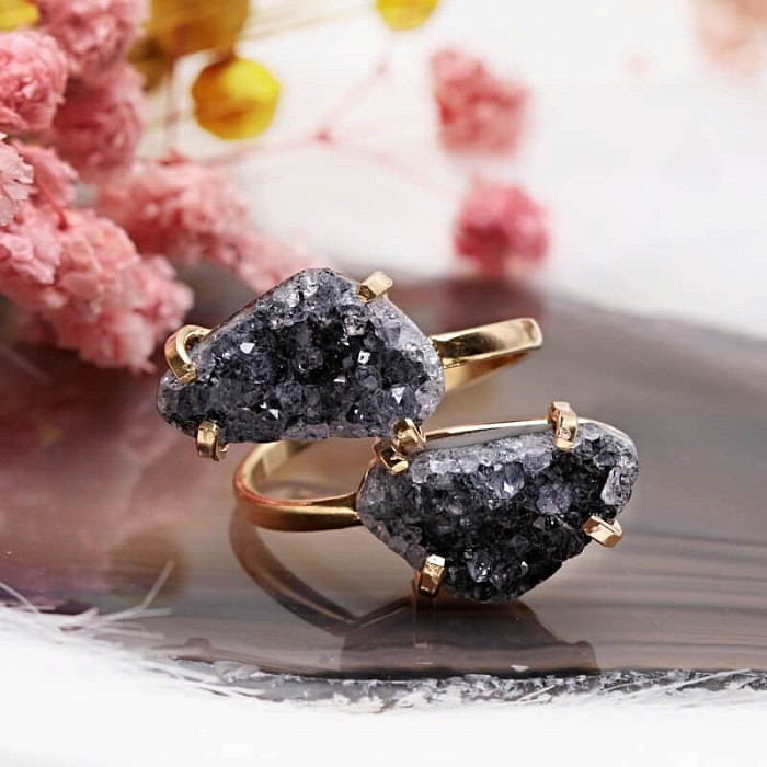 Be Beautiful Ametyst dvojitý prsten 59 - 58 mm (US 9)