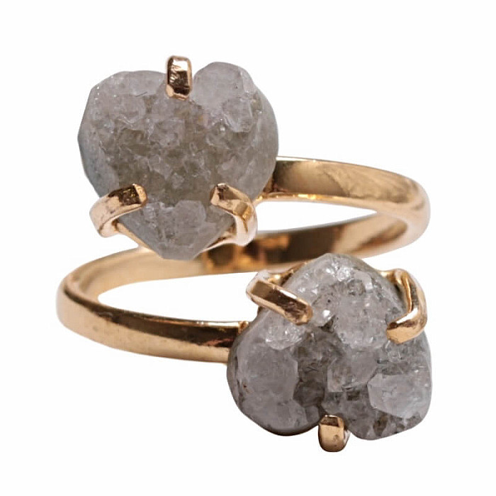 Be Beautiful Ametyst dvojitý prsten 62 - 52 mm (US 6)