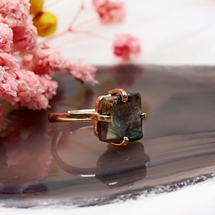 Be Beautiful Labradorit prsten 27 - od 51 mm (US 4