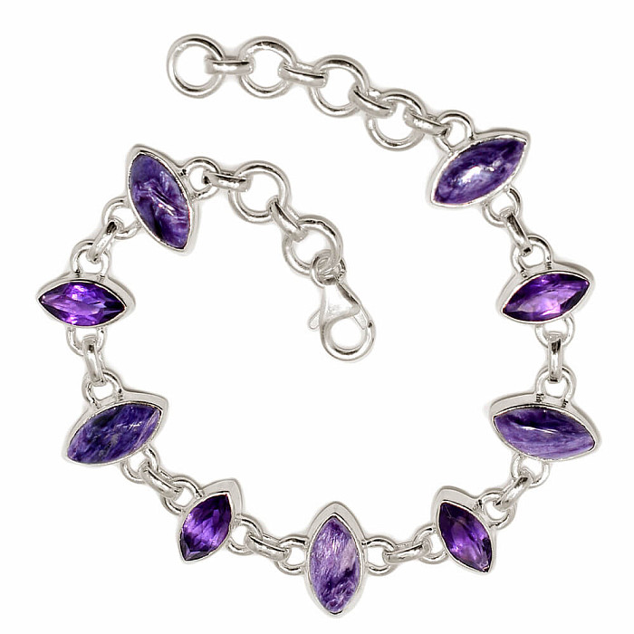 Čaroit náramek stříbro Ag 925 B102 - 17