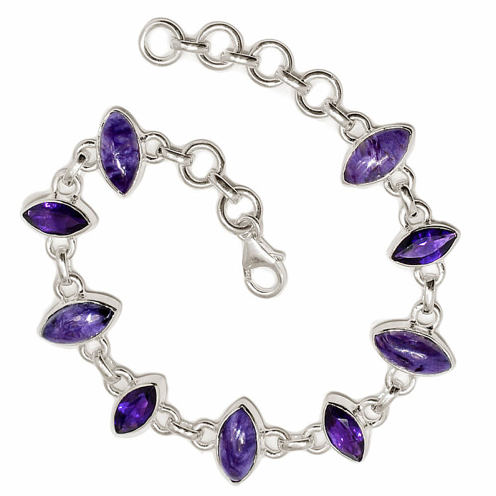 Čaroit náramek stříbro Ag 925 B105 - 17