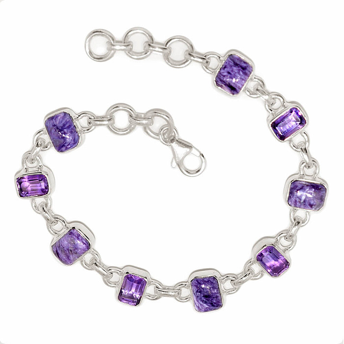 Čaroit náramek stříbro Ag 925 B121 - 18 - 20 cm