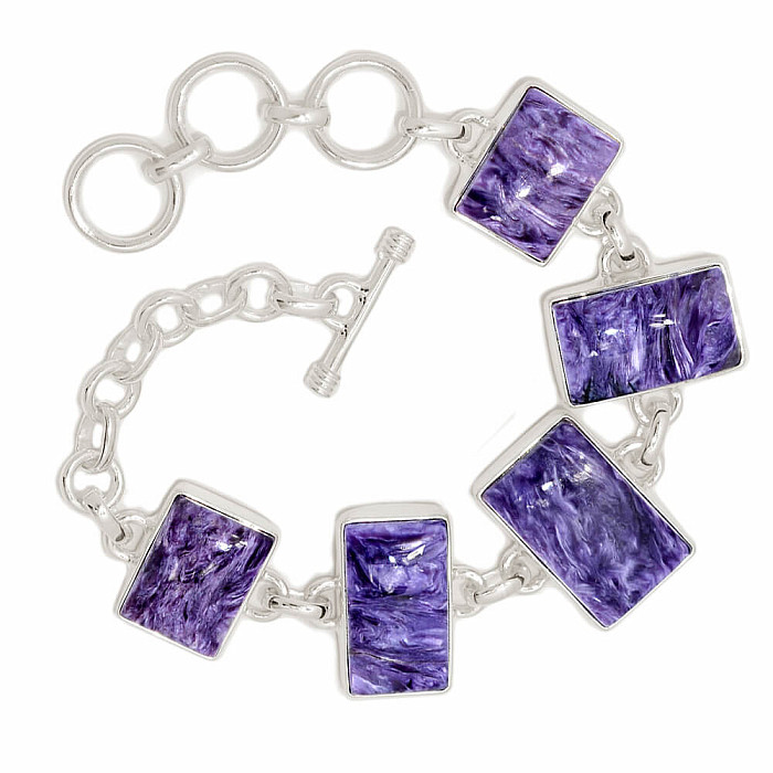 Čaroit náramek stříbro Ag 925 B98 - 17 - 20 cm