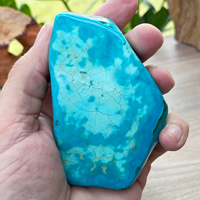 Chryzokol s malachitem leštěný Peru 5 - cca 9