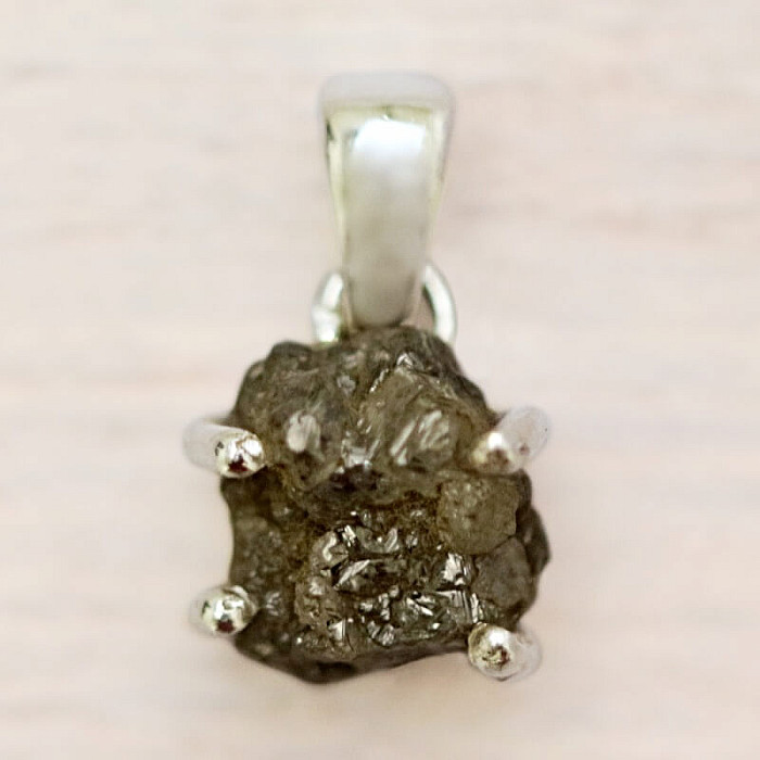 Diamant přírodní surový přívěsek stříbro Ag 925 LOT71 - 0