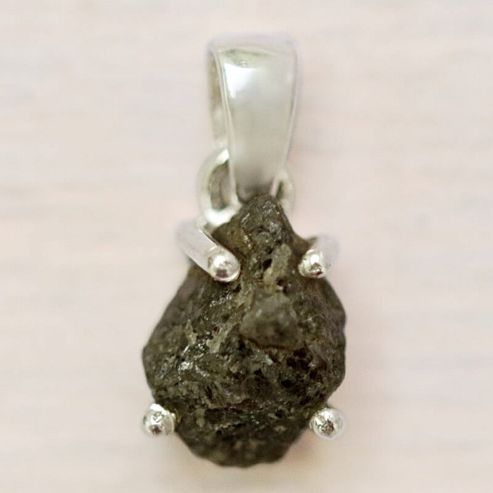 Diamant přírodní surový přívěsek stříbro Ag 925 LOT72 - 1 cm