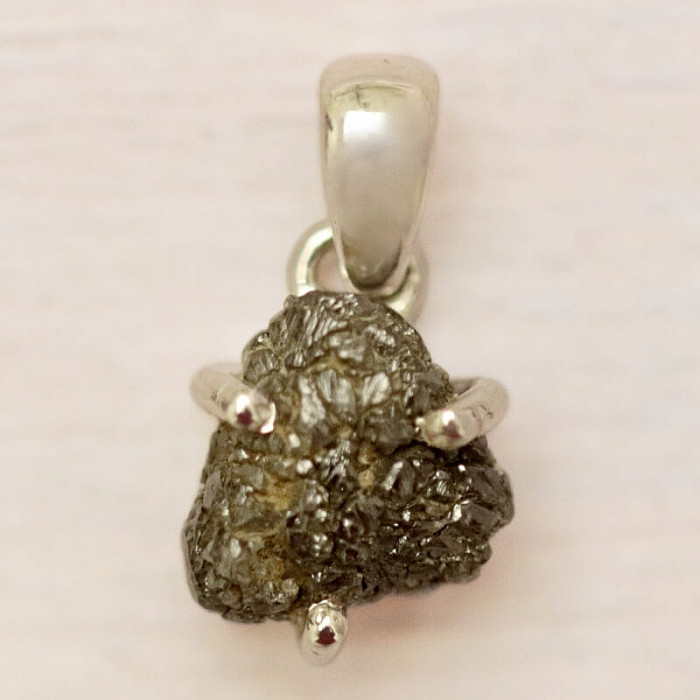 Diamant přírodní surový přívěsek stříbro Ag 925 LOT74 - 0