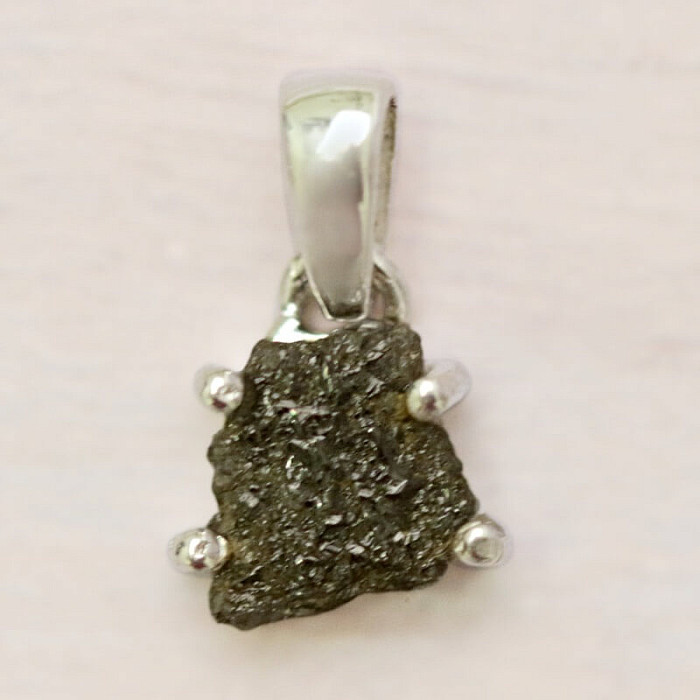 Diamant přírodní surový přívěsek stříbro Ag 925 LOT75 - 0