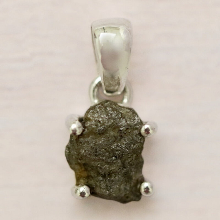 Diamant přírodní surový přívěsek stříbro Ag 925 LOT79 - 0