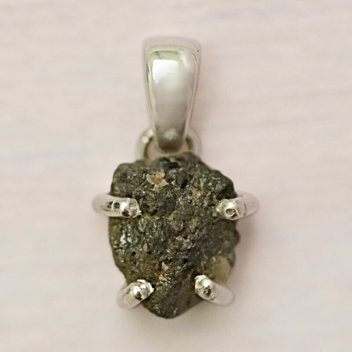 Diamant přírodní surový přívěsek stříbro Ag 925 LOT80 - 0