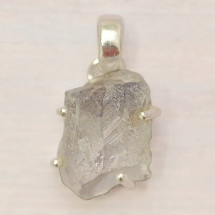 Dumortierit s křemenem surový přívěsek stříbro Ag 925 45439 - 1