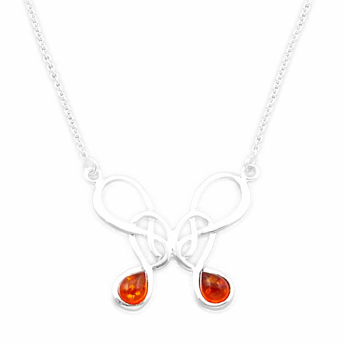 Jantar náhrdelník stříbro Ag 925 44390 - 47 - 51