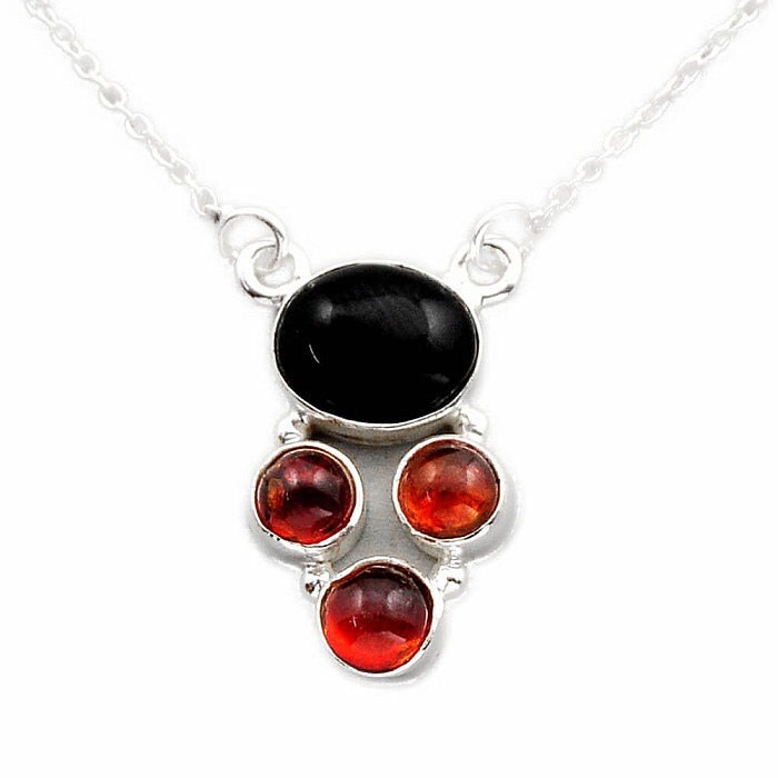 Jantar náhrdelník stříbro Ag 925 N5400 - 42 - 47 cm