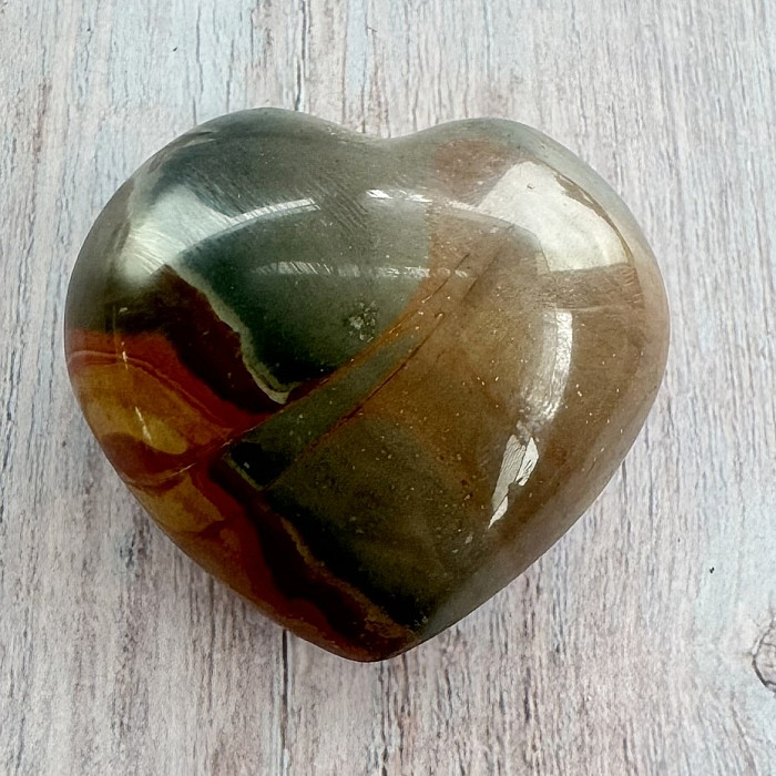 Jaspis polychromní srdce Madagaskar 20 - cca 6 x 4