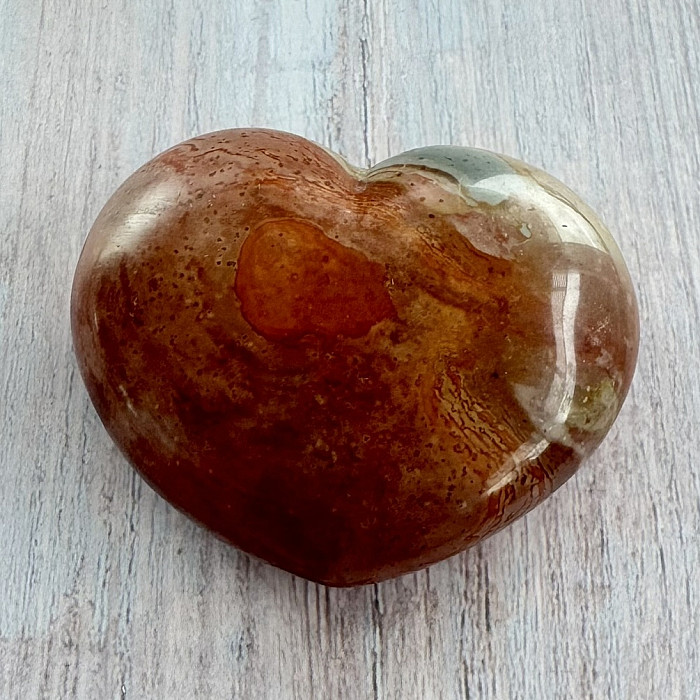 Jaspis polychromní srdce Madagaskar 21 - cca 7 x 5