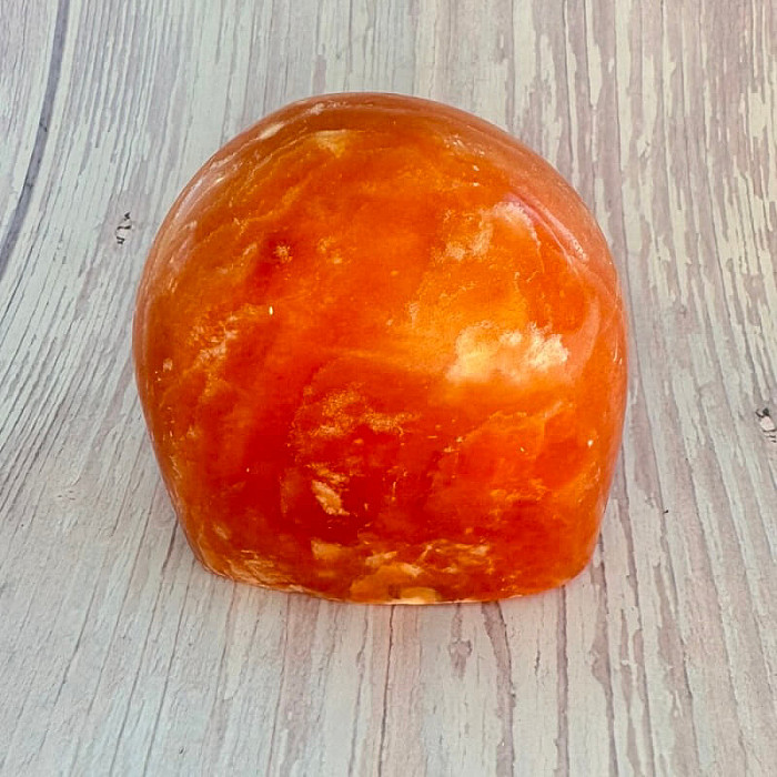 Kalcit oranžový leštěný velký freeform Madagaskar 6 - cca 6 x 6
