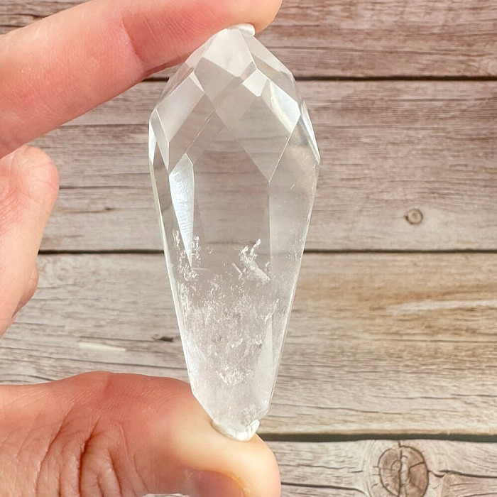 Křišťálový hrot broušený oboustranný KO6 - cca 7 cm