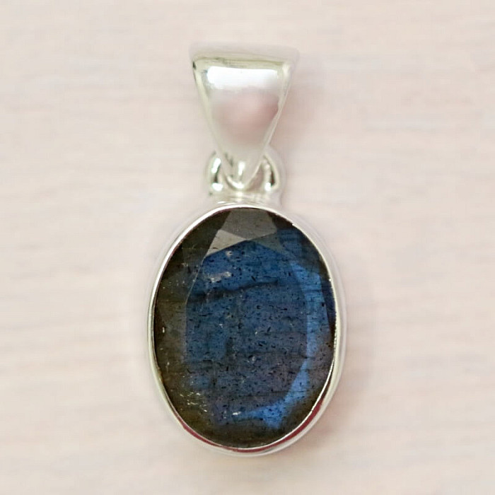 Labradorit broušený přívěsek stříbro Ag 925 P1209 - 1