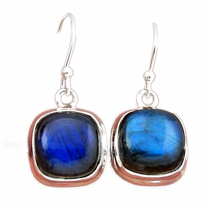 Labradorit náušnice stříbro Ag 925 42318 - 1