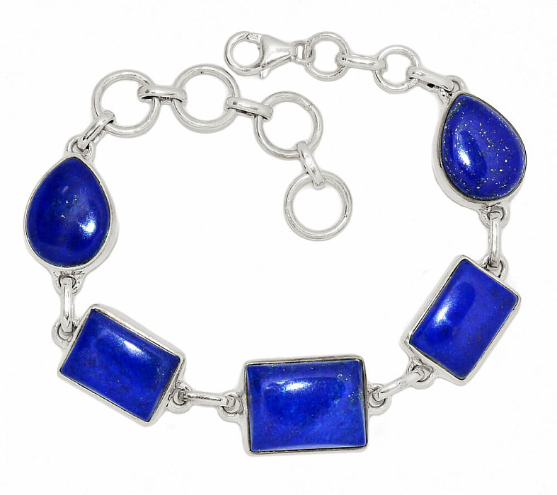 Lapis Lazuli náramek stříbro Ag 925 B344 - 16
