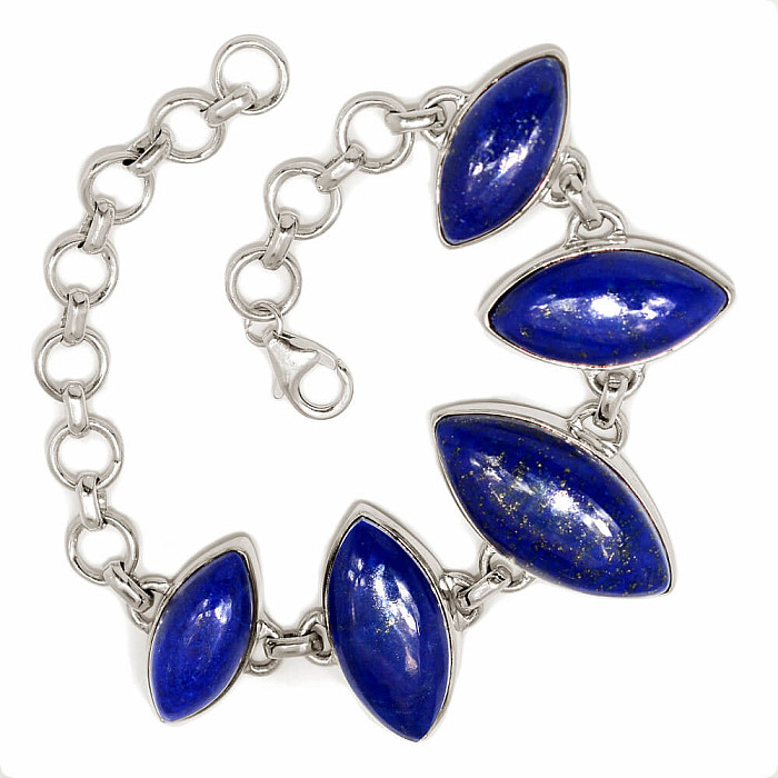 Lapis Lazuli náramek stříbro Ag 925 B370 - 13