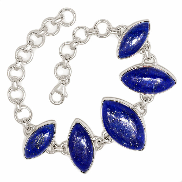Lapis Lazuli náramek stříbro Ag 925 B372 - 14