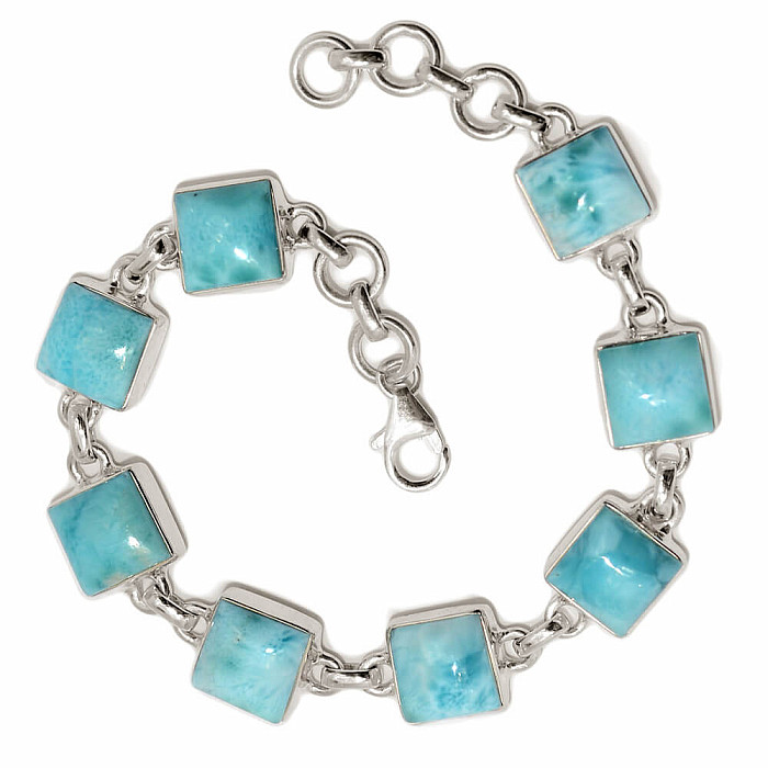 Larimar náramek stříbro Ag 925 B525 - 18 - 20 cm