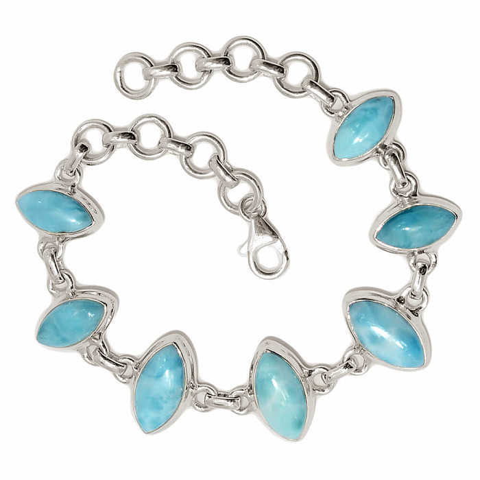 Larimar náramek stříbro Ag 925 B535 - 17 - 19