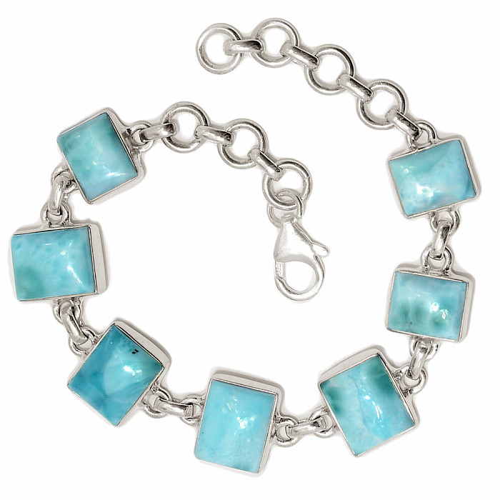 Larimar náramek stříbro Ag 925 B536 - 17 - 20 cm