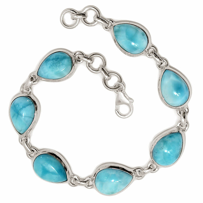 Larimar náramek stříbro Ag 925 B538 - 19 - 20 cm