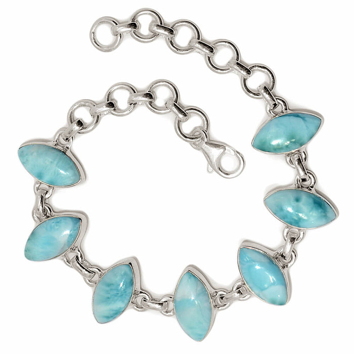 Larimar náramek stříbro Ag 925 B540 - 16 - 19