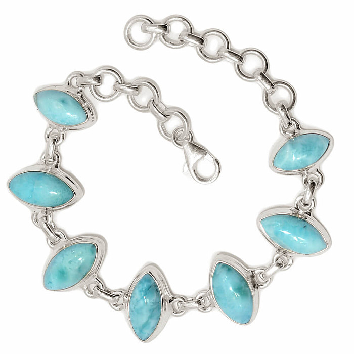 Larimar náramek stříbro Ag 925 B546 - 16 - 19