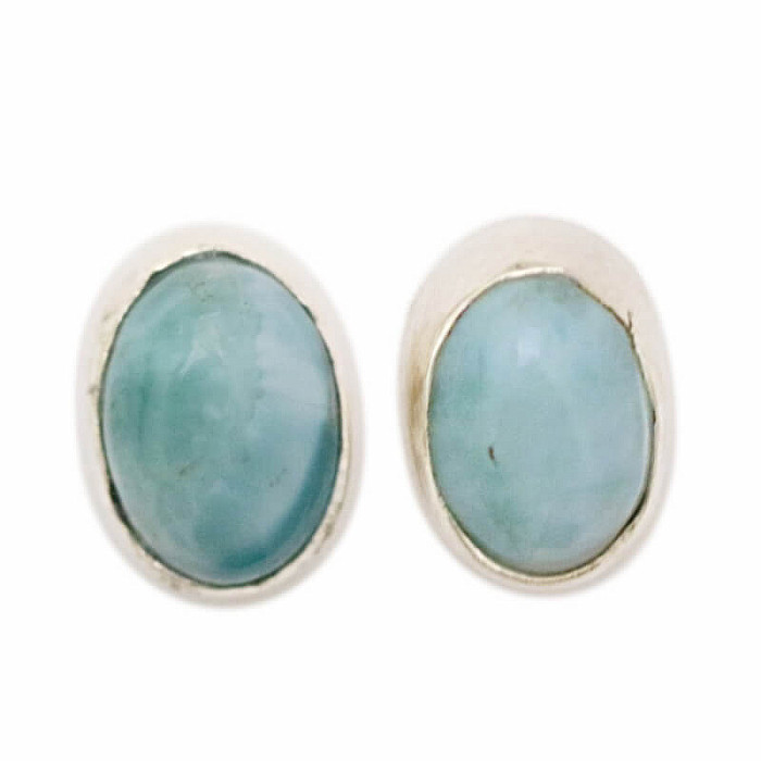 Larimar náušnice pecky stříbro Ag 925 37449 - 2