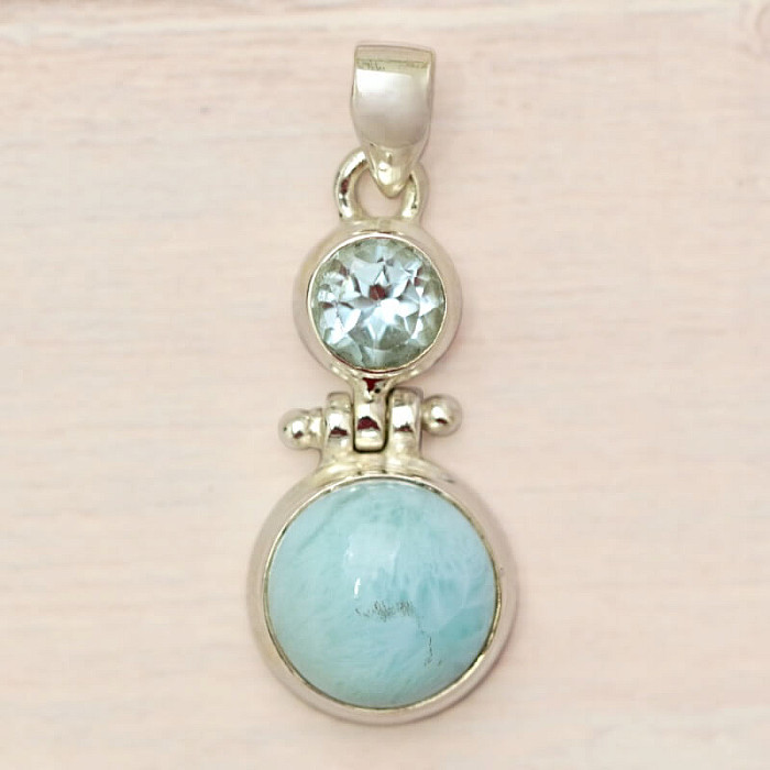 Larimar přívěsek stříbro Ag 925 37863 - 2