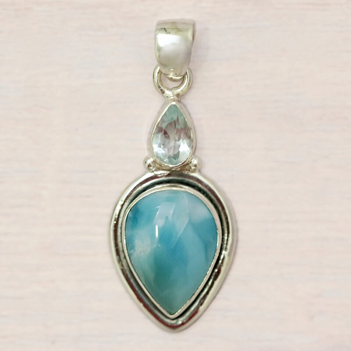 Larimar přívěsek stříbro Ag 925 41709 - 2