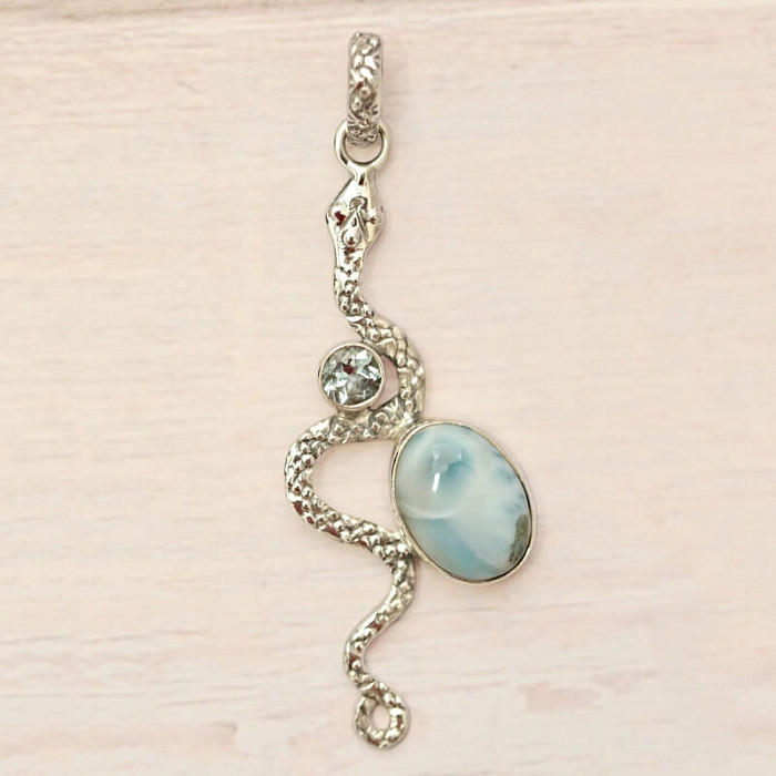 Larimar přívěsek stříbro Ag 925 69502 - 4