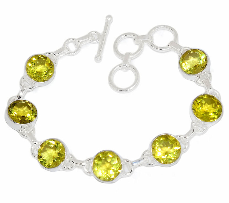 Lemon topaz náramek stříbro Ag 925 B47 - 16
