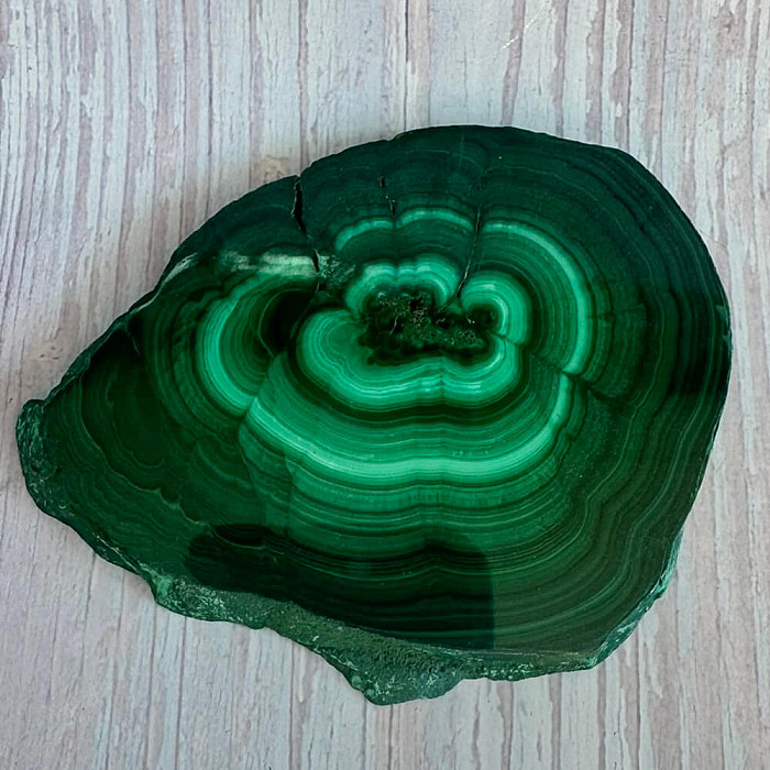 Malachit leštěný plátek AA kvalita 1 - cca 8