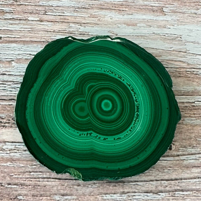 Malachit leštěný plátek AA kvalita 11 - cca 6