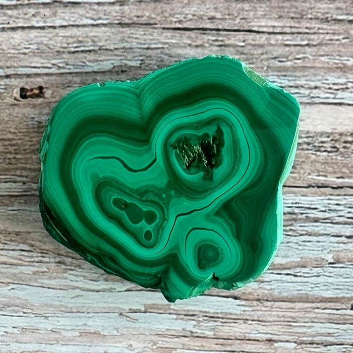 Malachit leštěný plátek AA kvalita 12 - cca 4