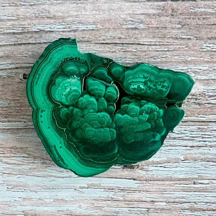 Malachit leštěný plátek AA kvalita 13 - cca 6 x 4